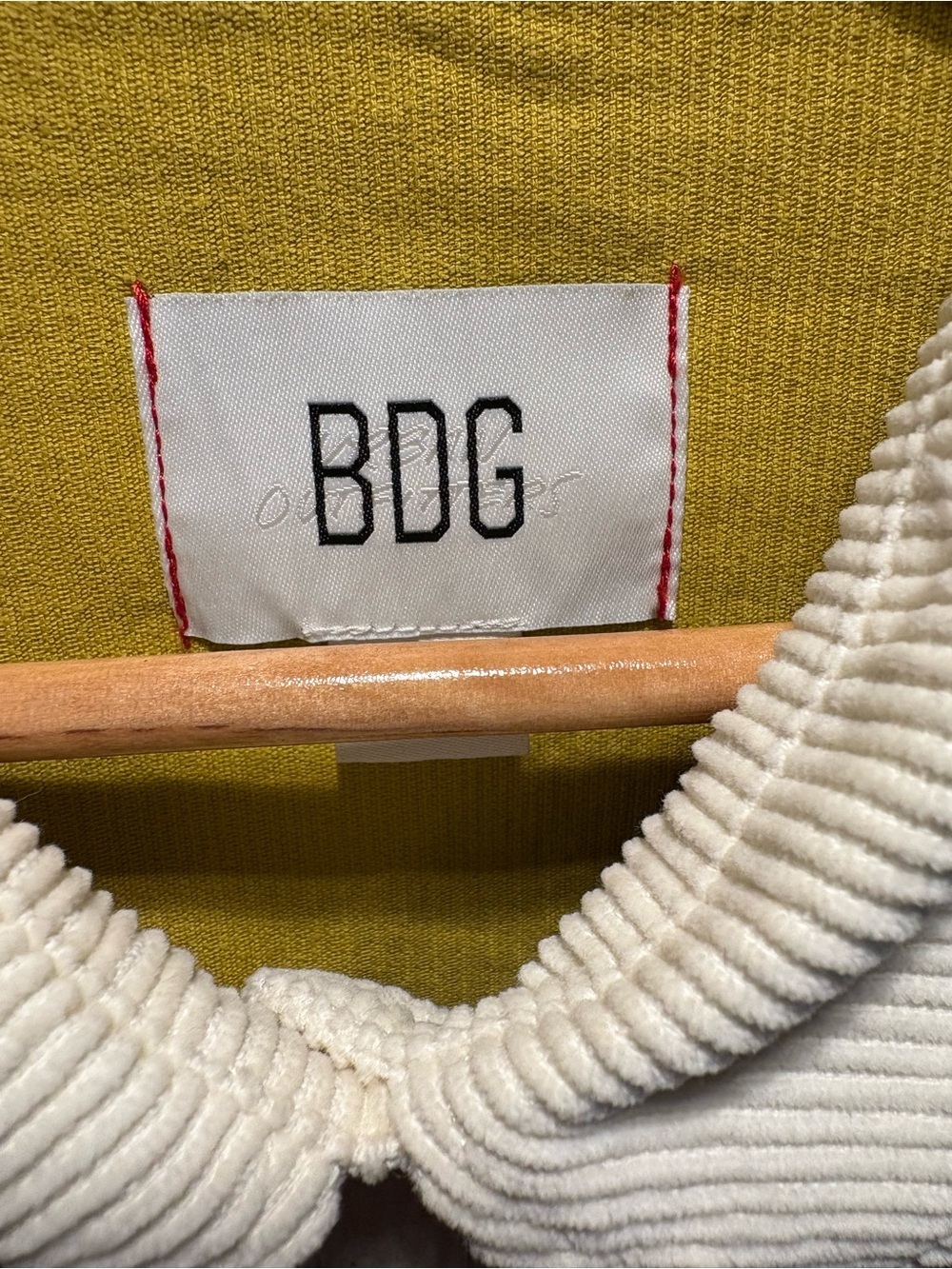 BDG Colorblock Corduroy Overshirt Jacket in Pink, Mustard, Navy & Cream SZ S - Picture 7 of 8